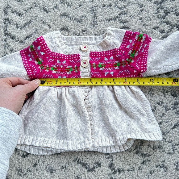 Osh Kosh Infant Girl Peplum Cardigan 6 months - Picture 6 of 6
